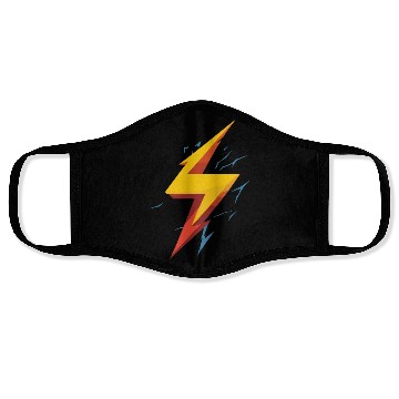 Discover lightning bolt Face Masks