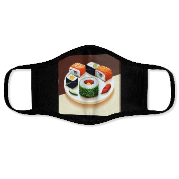 Discover Beautiful Sushi Painting Face Masks