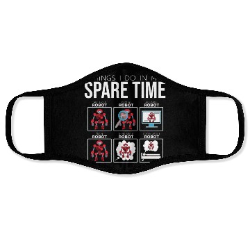 Discover Things I Do In My Spare Time Robot Face Masks