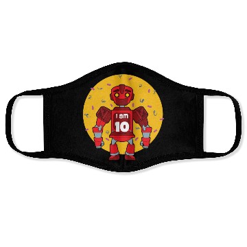 Discover Im 10 Birthday Themed Robot Face Masks