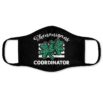 Discover Shenanigans Coordinator Funny St Patricks Day Face Masks