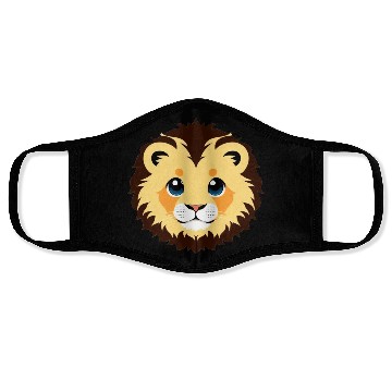 Discover Royal Cartoon Lion - King of the Jungle 8 Face Masks