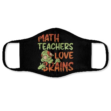 Discover Math Teachers Love Brains - Halloween Costume Math Face Masks