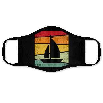 Discover sailing retro Face Masks