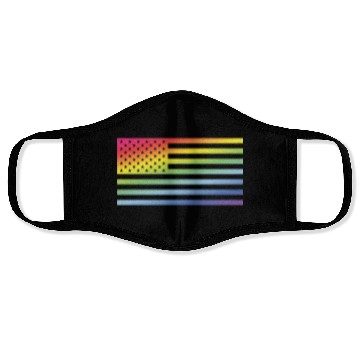 Discover Stars And Stripes / Rainbow Flag (America) Face Masks