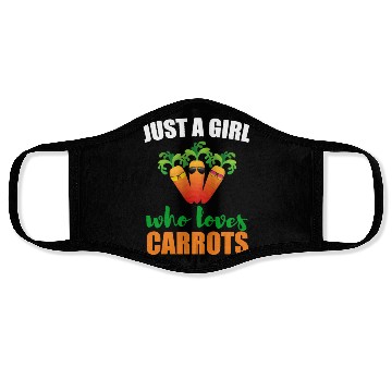 Discover Just A Girl Who Loves Carrots Funny Vegetable Love Face Masks