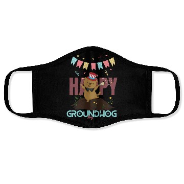 Discover Happy Groundhog Day Face Masks