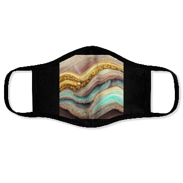 Discover Pastel Pink Teal Agate Geode Stone Face Masks