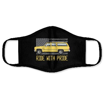 Discover ride Colonial yellow Face Masks