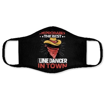Discover Line Dance Line Dancing Cowboy Hat Face Masks