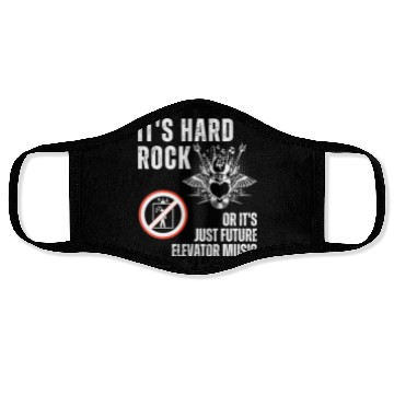 Discover Hard Rock or Future Elevator Music Face Masks