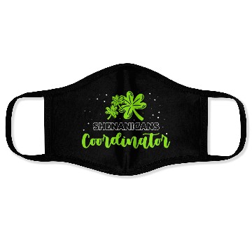 Discover Shenanigans Coordinator Funny St Patricks Day Face Masks