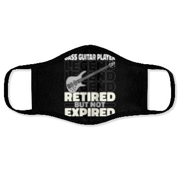 Discover Bass Guitar Bassist Retired Face Masks