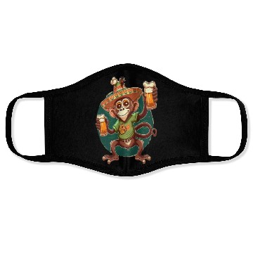 Discover Funny Spider Monkey Lover Mexican Spider Monkey Face Masks
