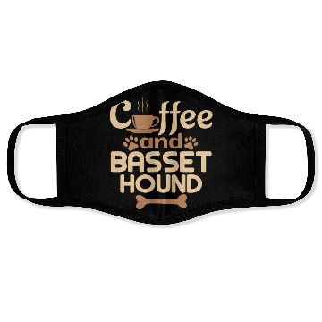 Discover coffe and basset hound Face Masks