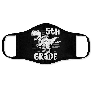 Discover 5Th Grade Dinosaur Class Grader School Pupil Face Masks