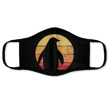 Discover Retro Penguin Silhouette Face Masks