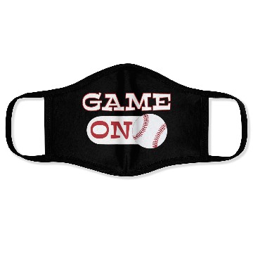 Discover Game ON baseball mode - baseball player Face Masks