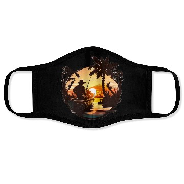 Discover Rather be fishing Face Masks