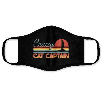 Discover Crazy Catamaran Captain Sailing Sailor Face Masks
