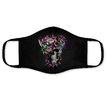 Discover Flower Skull Streetwear Face Masks