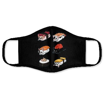Discover Sushi Dog Face Masks