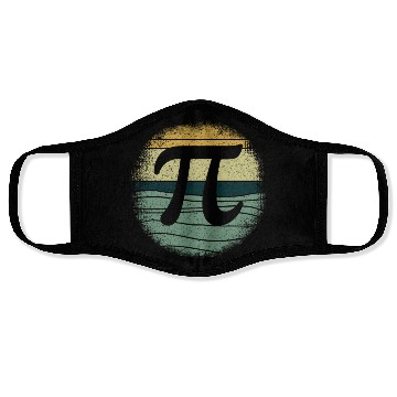Discover Vintage Pi Math Holiday Mathematics Funny Pi Day Face Masks
