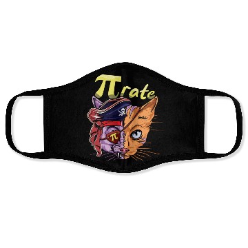 Discover Pi Pirate Cat Math Holiday Mathematics Pi Day Face Masks