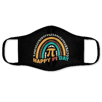 Discover Retro Pi Math Holiday Mathematics Groovy Pi Day Face Masks