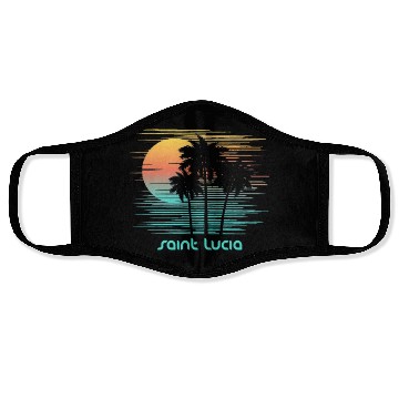 Discover Saint Lucia Stylish Souvenir Vacation Face Masks