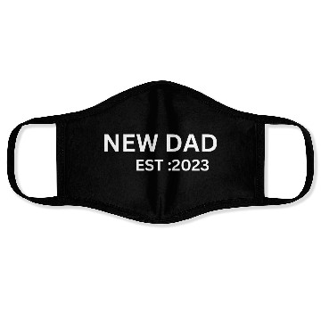 Discover New dad est.2023 , father's day Face Masks