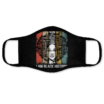 Discover I am black history Face Masks