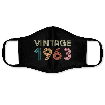 Discover 60th Birthday - Vintage 1963 Face Masks