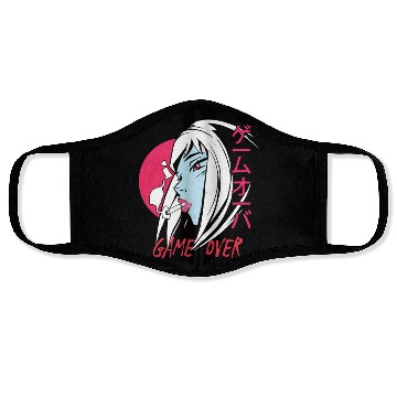 Discover Anime Manga Girl - Game over Face Masks
