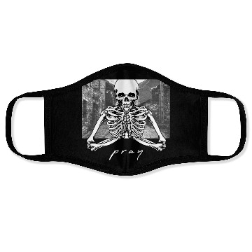 Discover Pray Skeleton Streetwear Face Masks