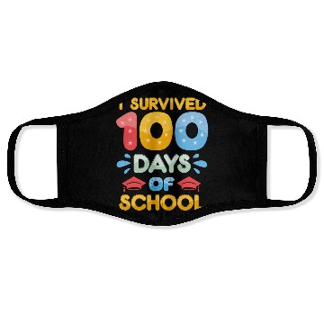 Discover i survived 100 days of school Face Masks