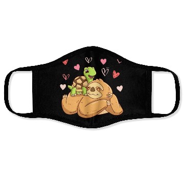 Discover Love Turtle my sloth darling love Valentine's Day Face Masks