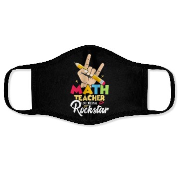 Discover Math Teacher Educational Rockstar School Education Face Masks