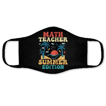 Discover Math Teacher Summer Edition School Education Face Masks