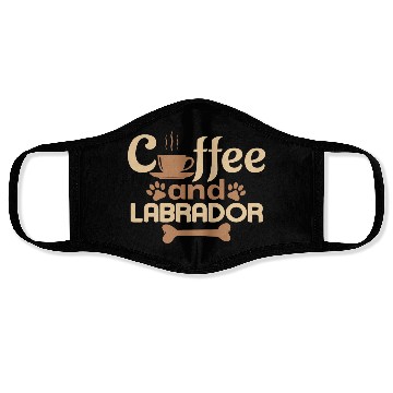 Discover coffe and Labrador pet lover Face Masks