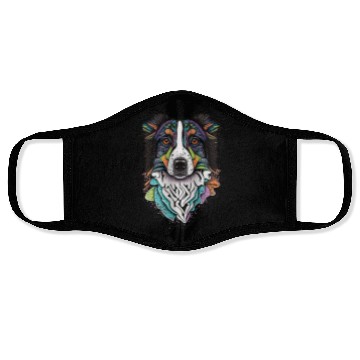 Discover Border Collie Fantasy Dog Face Masks