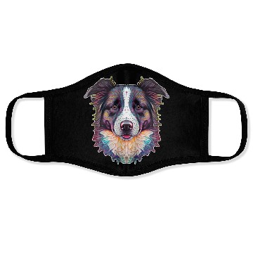 Discover Border Collie Fantasy Dog Face Masks