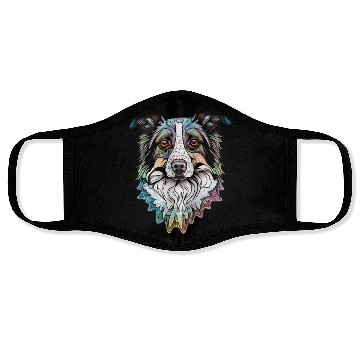 Discover Border Collie Fantasy Dog Face Masks