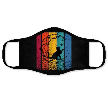 Discover Cat Retro Creative Face Masks