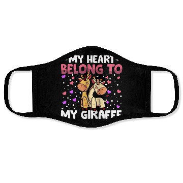 Discover Valentines Day My Heart Belong to My Giraffe Boys Face Masks