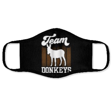 Discover Team Donkeys Farm Animal Donkey Lover Face Masks
