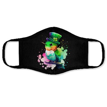 Discover St Patrick's Day Irish Hummingbird Saint Patrick Face Masks