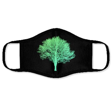 Discover Green tree neon Face Masks