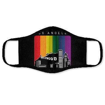 Discover Los Angeles LGBT Rainbow Flag Face Masks