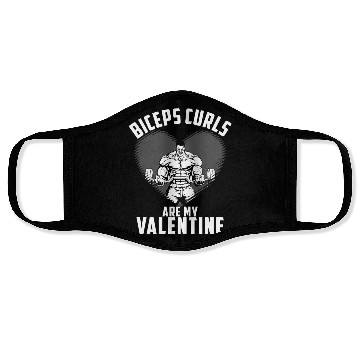 Discover Biceps Curls Are My Valentine Face Masks